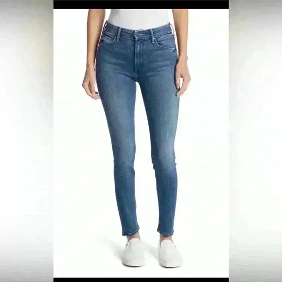 Mother Denim The Looker Flowers From The Storm Wash Slim Fit Jeans Size 24 EUC - Picture 1 of 8